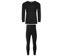 The Fancy Dress Men's Thermal Underwear Set Base Layer Vest Top Long Johns Set Ultra Soft Thermals Leggings For Winter Skiing Workout, LS-Black-M