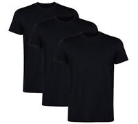 The Fancy Dress T-Shirts for Men UK - 100% Cotton Plain Crew Neck Mens Lightly Fitted Stretch Short Sleeves Tees for All Day Comfort, Pack of 3 (UK, Alpha, M, Regular, Regular, 3 Pack Black)