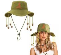 The Fancy Dress Unisex Australian Cork Hats - Adults Safari Australia Hats with Dangling Cork Perfect for Costume Parties & Aussie Celebrations UK