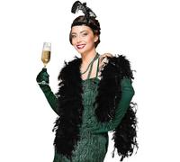 The Fancy Dress Womens Feather Boas - 60G Thick Hen Night Flapper Accessory For Wedding Christmas Concert UK (Black)