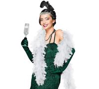 The Fancy Dress Womens Feather Boas - 60G Thick Hen Night Flapper Accessory For Wedding Christmas Concert UK (White)