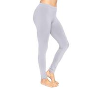 The Fancy Dress® Womens Ladies Cotton Leggings Full Length Elastic Waist Skinny Soft Leggings Stretchy Workout Gym Yoga Pants Plus Size 8-30 (Light Grey, 8)