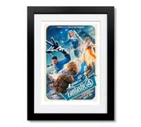 The Fantastic 4 First Steps Movie Cast Signed A4 Poster Photo Print Framed Autograph Gift 2025 Film Pedro Pascal, Vanessa Kirby (A4 Black Framed & Mounted)