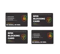 the faradaybag RFID Blocking Cards - SafeCard Shield for Credit, Debit, and social security card protector - Slim Wallet Protector for Men & Women, Black, Credit Card Size, Card