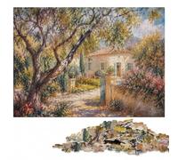 The Farm at Les Collettes Wooden Jigsaw Puzzle 1000 Pieces | Visual matching and sorting: easier piece organisation on weekends.