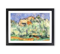 The Farm Of Bellevue By Paul Cezanne Classic Painting Framed Print | A4 Black Framed Wall Art | Ready to Hang | Classic Historical Picture | Living Room Bedroom Lounge Office
