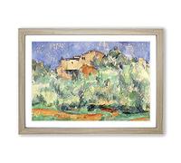 The Farm of Bellevue by Paul Cezanne Framed Print | A2 Oak Framed Wall Art | Ready to Hang | Modern Historical Picture | Living Room Bedroom Lounge Office
