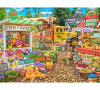 The Farmers Market Jigsaw Puzzle 550 Piece by Vermont Christmas Company