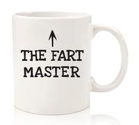 The Fart Master Funny Coffee Mug - Best Birthday Gifts For Dad, Men - Unique Idea For Him From Son, Daughter, Wife - Gag Present For Husband, Brother, Boyfriend - Fun Novelty Cup