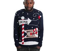 THE FASHION CITY New Men Kniktted Long Sleeve Christmas Jumper Sweater X-mas Jumper