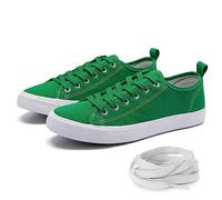 The Fashion Supply Women's Skylar Emeraldgreen 7 UK Casual Canvas Sneakers