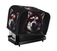 The Fashionable dog toaster cover is suitable for 2 small toaster covers with wide slots and comes with a storage pocket to meet diverse baking needs.