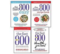 The Fast 800 Series Collection 4 Books Set (Easy, Recipe Book, Weight loss, Health Journal)