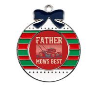 The Father Mows Best Christmas Tree Ornaments Decor Circular