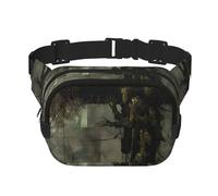 the father of sorrow and revenge Square double - layer fanny pack with adjustable shoulder strap - travelling fanny pack - perfect for outdoor sports, Black, One Size
