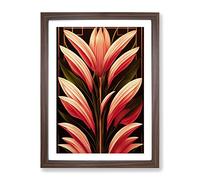 The Fearless Flowers Framed Print | A3 Walnut Framed Wall Art | Ready to Hang | Modern Floral Picture | Living Room Bedroom Lounge Office