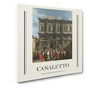 The Feast Day Of St Roch By Giovanni Canaletto Canvas Print | Gallery Wrapped 30mm Frame Wall Art | 14x14 inches | Ready to Hang | Classic Picture | Living Room Bedroom Lounge Office
