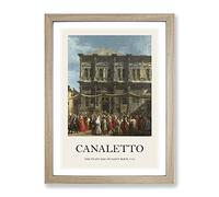 The Feast Day Of St Roch By Giovanni Canaletto Exhibition Museum Painting Framed Print | A3 Oak Framed Wall Art | Ready to Hang | Modern Historical Picture | Living Room Bedroom Lounge Office