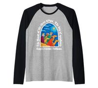 The Feast of The Three Kings, Epiphany Christian Holiday Raglan Baseball Tee