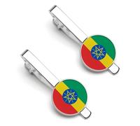 The Federal Democratic Republic of Ethiopia National Flag Men'S Tie Clip Necktie Wedding Business for Men Daily Life Wedding Anniversary Business Father'S Day
