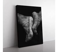The Feet Of A Ballet Dancer Painting Modern Canvas Wall Art Print Ready to Hang, Framed Picture for Living Room Bedroom Home Office Décor, 60x40 cm (24x16 Inch)