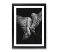 The Feet Of A Ballet Dancer Painting Modern Framed Print | A3 Black Framed Wall Art | Ready to Hang | Modern Historical Picture | Living Room Bedroom Lounge Office