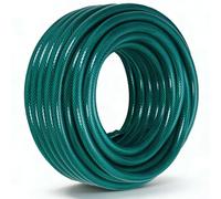 The Fellie 15m Garden Hose, 2 Layer Water Thicker Hose, Reinforced PVC Water Hose Resistance to UV, Easy Storage, Algae Resistant, for Garden Irrigation, Hot Tub, Pool. (12mmx2mmx15m, Green)