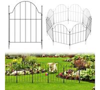 The Fellie 20 Pack Decorative Metal Small Garden Fence Panels - 42cm High