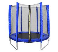The Fellie 4.5ft/5ft Trampolines Children's Trampoline with Safety Enclosure Net Outdoor Garden Jumping Mat for Kids (Style B-5ft Blue)