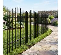 The Fellie 5 Pack Metal Decorative Garden Fences 90cm H, Total Length 3.5M