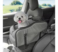 The Fellie Centre Console Dog Car Seat, Small Pet Car Booster Seat, Washable Cars Seats for Dogs & Cats, Portable Pet Travel Bags, Waterproof Foldable Console Seat with Safety Belt