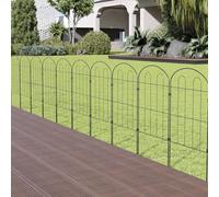 The Fellie Decorative Garden Fence 10 Panels, Rustproof Metal Garden Borders for Flower Bed、Backyard、Patio, Outdoor Fence Dog Animal Barrier, 32 * 42 CM