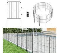 The Fellie Decorative Garden Fence 25 Panels, Rustproof Metal Garden Borders for Flower Bed、Backyard、Patio, Outdoor Fence Dog Animal Barrier, 32 * 42 CM