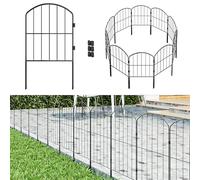 The Fellie Decorative Garden Fence 25 Panels, Rustproof Metal Garden Borders for Flower Bed、Patio、Backyard, Outdoor Fence Dog Animal Barrier, 32 * 42 CM