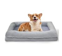 The Fellie Dog Beds Medium Washable, Orthopedic Dog Beds with Removable Cover, Memory Foam Dogs Sofa with Non-Skid Bottom, Soft Flannel Pet Bed Mattress for Crate, Waterproof Pet Couch,105x75x18cm