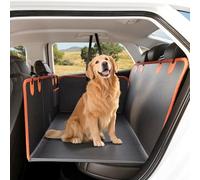 The Fellie Dog Car Seat Cover, Waterproof PU Leather Back Seat Extender with Mesh Window, Anti-Scratch Back Seat Cover with 400lbs Load Hard Bottom, Non-slip Dog Hammock for Cars, Trucks, SUV