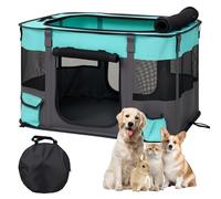 The Fellie Dog Pen, Portable Large Puppy Play Pen, Waterproof Oxford Kitten Playpen, Travel Pet Dog Cage for Pets, Foldable Cat Tent for Puppy Carrier, Green, 112 * 86 * 61CM