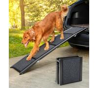The Fellie Dog Ramps for Cars, 180cm Portable Pet Ramp, Non-Slip Safety Rug Surface Dog Ramp, Dog Steps Stairs for Large Dogs Up to 270LBS, Lightweight&Folding, Aluminium Dog Ramp for Cars, SUV, Truck