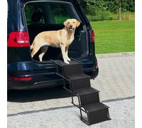 The Fellie Foldable Dog Ramp, Portable Dog Steps for Cars High Bed, 2-Height Adjustable with Non-Slip Safety Pet Ramps for Cars, Lightweight Pet Stairs Ramp, Supports up to 176 lbs