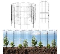 The Fellie Garden Fence Metal Garden Border Fence 10 Panels, Rustproof Outdoor Animal Barrier Fencing for Flower Bed、Backyard、Patio, 96H*31L CM