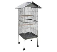 The Fellie Large Bird Cage with Stand Budgie Cage Parrot Cage for African Greys Cockatiel Cage with Play Top for Parakeet Green-Cheek Conure Canary Lovebird, 52x52x160cm