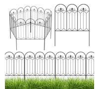 The Fellie Metal Fence Panels 5 PCS, Rustproof Metal Garden Fence for Flower Bed/Patio/Backyard, Decorative Outdoor Dog Fence Border Animal Barrier, 61 * 81CM