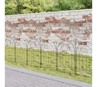 The Fellie Metal Garden Fence, 10 Panels Decorative Garden Fence Borders for Landscape/Backyard/Patio, Outdoor Rustproof Fence Panel screening Animal Barrier, 32L*42H CM