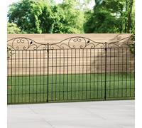 The Fellie Metal Garden Fence 94 L*112 H CM, Outdoor Landscape Decorative Fence Border for Backyard/Patio, 5 Packs Rustproof Garden Screening Fence Panel Animal Barrier