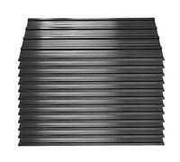 The Fellie Roof Panels 12pcs Galvanised Steel Greenhouse Shed Roof Sheet Garage Metal Roofing Covers, 129x45cm-Black