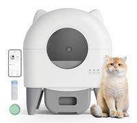 The Fellie Self Cleaning Cat Litter Box, Automatic Cat Litter Tray for Multiple Cats, APP Control, Robot Litter Tray with Garbage Bags, Odor Control Safety Protection, Removable Washable Liner