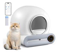 The Fellie Self Cleaning Cat Litter Tray, App Control&Easy Clean, Automatic Robot Tray with Odor Control, Extra Large Litter Box for Multi-Cats, Safety Sensors, with 1 Roll Garbage Bags