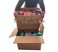 The Felt Box 105 Colour Carded Wool Bumper Needle & Wet Felting 100g