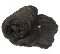 The Felt Box Brown Core Wool for Needle Felting 200g Batt - Corriedale