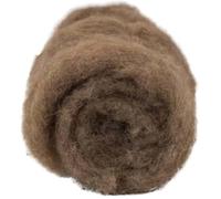 The Felt Box Carded Needle Felting Wool - 100g Maori DHG Nut - Mid Brown Batt with Coarse Short Fibres - Ideal for Animal Felting, Sculpting & Core Work